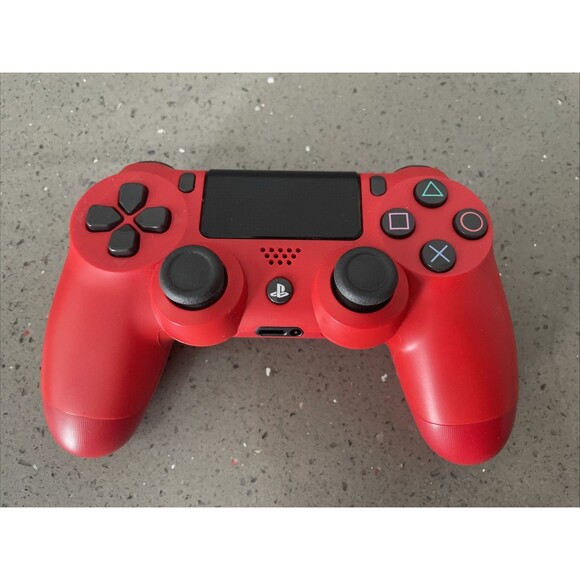 PS4 Controller DualShock 4 Sony PlayStation Magma Red Wireless Remote  Untested - Picture 1 of 10